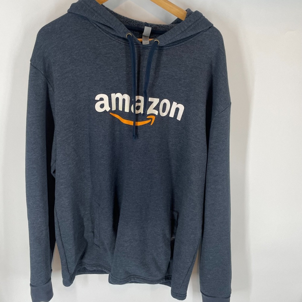 Next Level Apparel Fleece Amazon Graphic Pullover Hoodie Charcoal Gray Mens XL